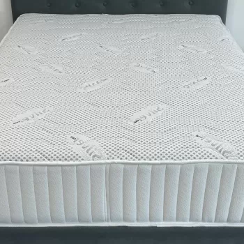 Saltea cu memorie si arcuri Silver Evolution Pocket Spring, Horeca, 180x200, inaltime 30 cm, husa cu ioni de argint, fermitate ridicata imagine