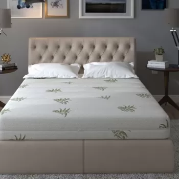 Saltea cu memorie SomnART XXL Memory Plus 200x200, inaltime 25cm, pentru persoane supraponderale, husa Aloe Vera detasabila, rulata, fermitate mare imagine