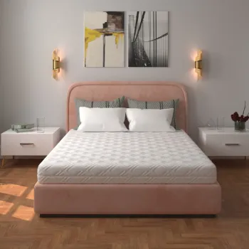 Saltea cu spuma poliuretanica 7 Zone SOMNART 120x200, inaltime 17 cm, ortopedica, husa detasabila cu fermoar, fermitate medie imagine