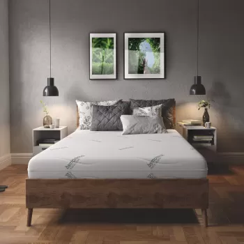 Saltea cu spuma poliuretanica Somnomed Antiacaria 180x200, inaltime 20 cm, pentru alergici, husa detasabila si lavabila cu tratament antiacarian, fermitate medie imagine