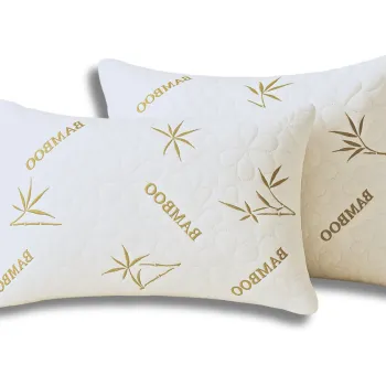 Set 2 Perne 50x70 Somnart Belina Bamboo, microfibra, lavabile la masina, vidat imagine