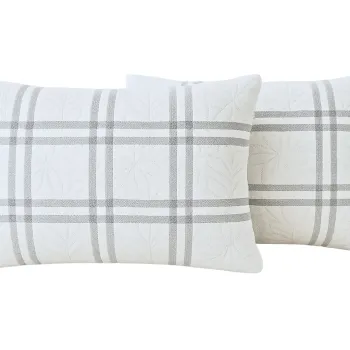 Set 2 Perne 50x70 Somnart Belina Grid, microfibra, lavabile la masina imagine