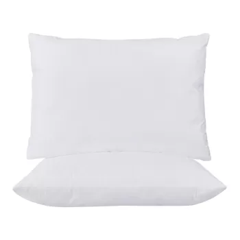 Set 2 Perne 50x70 Somnart Belina, microfibra, lavabile la masina, vidat, alb imagine