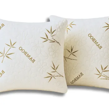 Set 2 Perne 60x60 Somnart Belina Bamboo, microfibra, lavabile la masina, vidat imagine