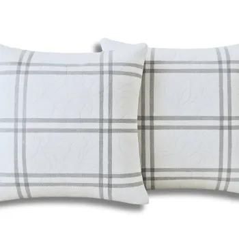 Set 2 Perne 60x60 Somnart Belina Grid, microfibra, lavabile la masina imagine