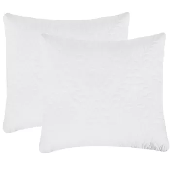 Set 2 Perne 70x70 Somnart Belina, microfibra, lavabile la masina, vidat, alb imagine