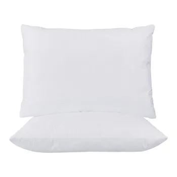 Set 2 Perne ajustabile 50x70 Somnia, microfibra, lavabile la masina, vidat, alb imagine