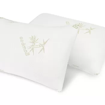 Set 2 perne Bamboo Memory Somnart, husa detasabila bambus, 50x70 cm imagine