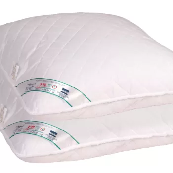 Set 2 Perne Medicinale Hipoalergenice Somnart 70x70cm, HypoallergenicMed, matlasate, lavabile la 95 de grade, fermitate medie spre tare imagine