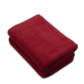 Set 2 prosoape de corp bumbac 100%, 600gsm, Somnart, 70x140cm, rosu imagine