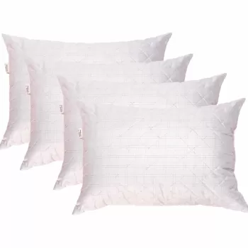 Set 4 perne matlasate Somnart, 50x70 cm, microfibra cu fibre de carbon imagine