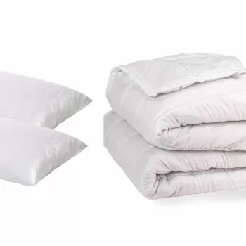 Set Confort Somnart pilota 200x220 cm + 2 perne 50x70 cm, microfibra imagine