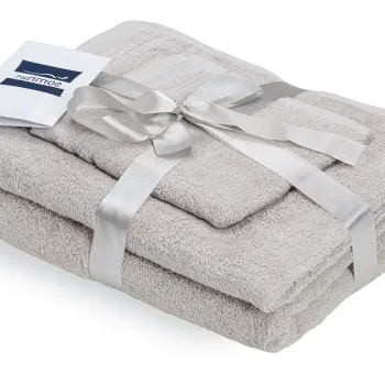 Set prosoape bumbac Somnart, 600gsm, de fata 50x90 cm + de corp 70x140 + de maini 30x50 cm, gri imagine