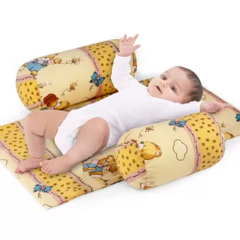 Suport de siguranta SomnArt cu paturica impermeabila pentru bebelusi, Honey imagine