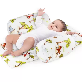 Suport de siguranta SomnArt cu paturica impermeabila pentru bebelusi, Jungle imagine