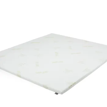 Topper Aloe Vera 140x190x5 cm, cu elastic, husa detasabila si lavabila, fermitate medie imagine