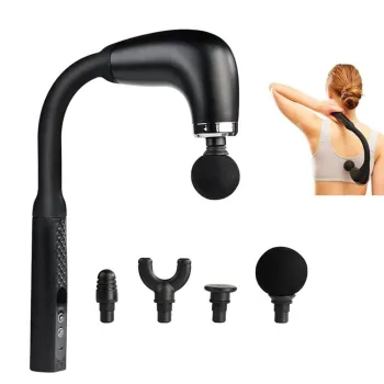 Aparat de masaj profesional flexibil forma L: 5 Viteze, 4 Capete imagine