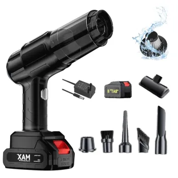 Aspirator si Suflanta de Aer Portabila 4-in-1 pentru masina, casa, birou si animale de companie, cu baterie detasabila si reincarcabila imagine