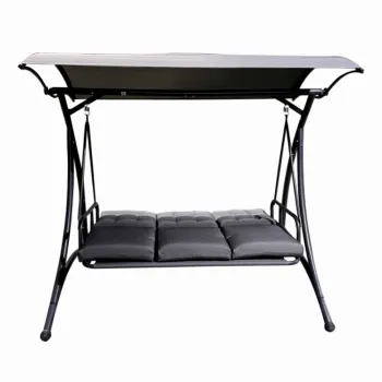 Balansoar pentru terasa/gradina cu acoperis KLUGMEISTER KJF4959, cu perne incluse, dimensiuni 198x133x178 cm, culoare gri imagine