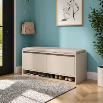 Bancheta Incaltaminte Depozitare Organizare Pantofi Mobilier Hol 43 x35 x120 cm imagine