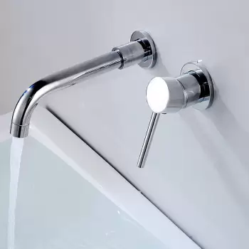 Baterie incastrata pentru lavoar, din alama, negru sau auriu mat imagine