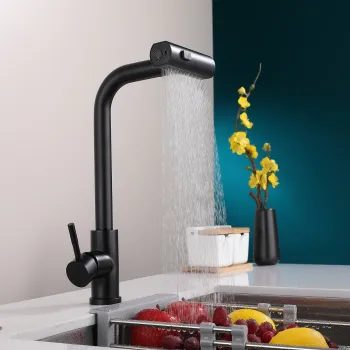 Baterie pentru bucatarie cu cap extractibil, functie dus si 3 moduri de curgere imagine