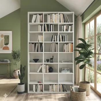 Biblioteca cu 24 de rafturi, design modern, spatiu generos, calitate superioara 101.8 x 16,3 x 178 cm imagine
