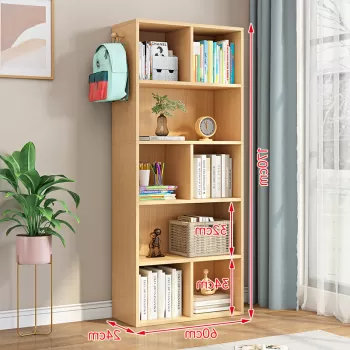 Biblioteca din PAL cu 5 rafturi, 170x60x24cm imagine