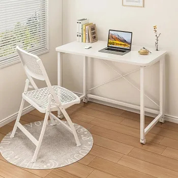 Birou compact cu roti 60x40x75 cm pentru laptop sau birou acasa imagine