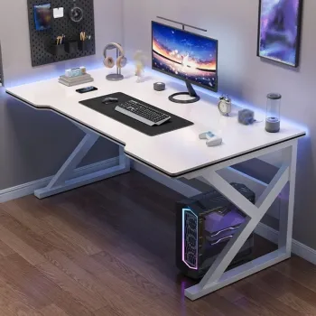 Birou gaming, structura metalica, design modern, 160 x 60 x 72 cm imagine
