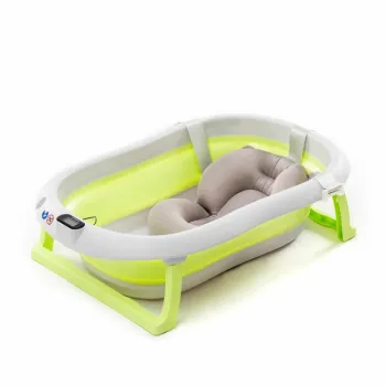 Cadita pliabila pentru bebelusi, termometru electronic incorporat, cu suport pernuta, picioruse antiderapante imagine