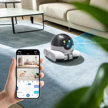 Camera Video pentru Animale de Companie 4G Dual Lens 1080p Control Aplicatie 5200mAh imagine