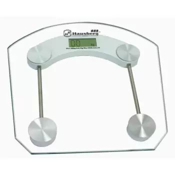 Cantar corporal Hausberg HB 6001, display LCD, inchidere automata, indicator baterie, 150 kg, Sticla transaparenta imagine