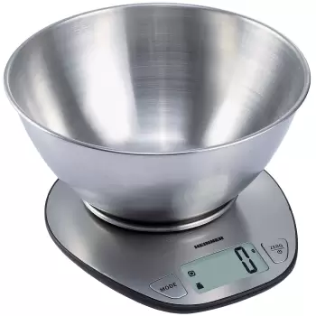 Cantar de bucatarie cu bol Heinner, bol 5kg, full inox imagine
