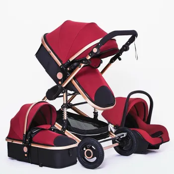 Carucior pliabil pentru copii, 3 in 1, Multifunctional - Landou, Scaun Auto si Carucior Sport imagine