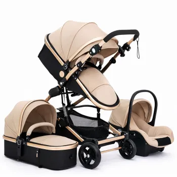 Carucior pliabil pentru copii, 3 in 1, Multifunctional - Landou, Scaun Auto si Carucior Sport imagine