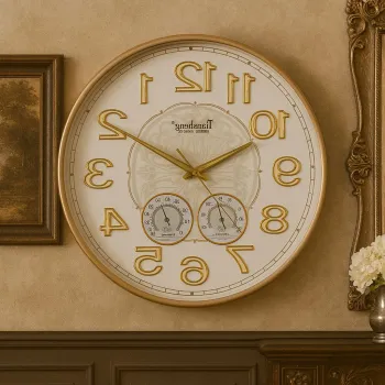 Ceas de perete cu cifre fosforescente, 34 cm, Design modern si decorativ imagine