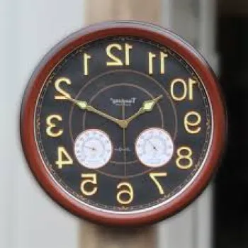 Ceas de perete cu cifre fosforescente, 34 cm, Design modern si decorativ imagine