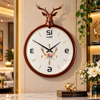 Ceas de perete decorativ  model cerb elegant - 65 cm imagine