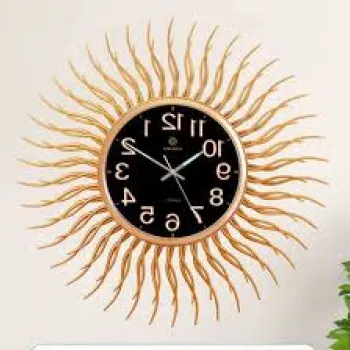 Ceas de perete model soare 69 cm decorativ fosforescent modern elegant silentios imagine