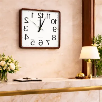 Ceas de perete silentios 35 cm mecanism quartz cifre mari usor de citit pentru living birou sau dormitor imagine