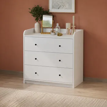 Comoda dormitor din PAL 90x50,1x90 cm, cu 3 sertare si 6 compartimente imagine