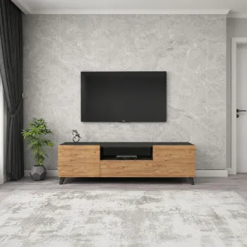 Comoda TV 140x30x46 cm, cu picioare inalte 12 cm, pentru living imagine