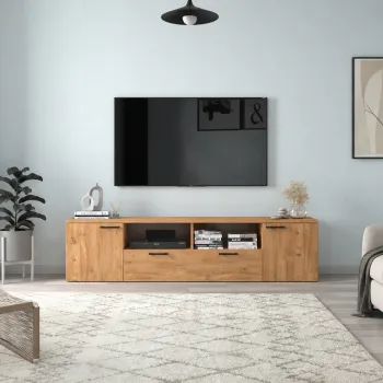 Comoda TV moderna din PAL 181,3x41x45,6 cm, pentru living imagine