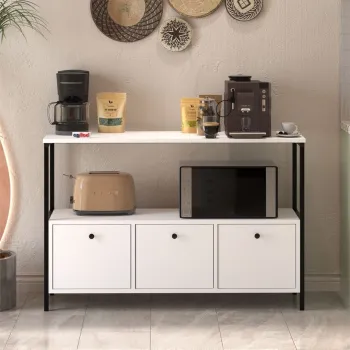 Consola cu usa rabatabila, masa hol 100 x 80 cm, spatiu interior + raft superior pentru decoratiuni sau corespondenta, PAL melaminat 18 mm clasa E1 rezistent la uzura, stil modern scandinav ideal hol sau living imagine