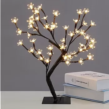 Copacel de Craciun, 36 LED Cherry , Blossom Bonsai , imagine