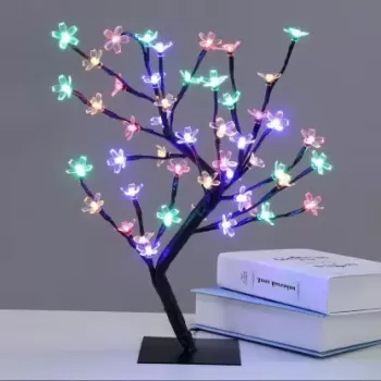 Copacel de Craciun, 36 LED Cherry , Blossom Bonsai , imagine