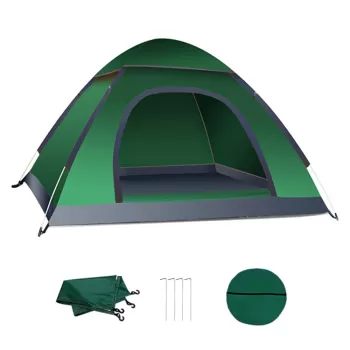 Cort camping cu deschidere automata pop-up, impermeabil, protectie UV, 2 usi, saltea inclusa imagine