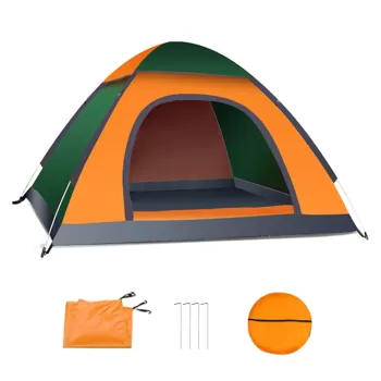 Cort camping cu deschidere automata pop-up, impermeabil, protectie UV, 2 usi, saltea inclusa imagine