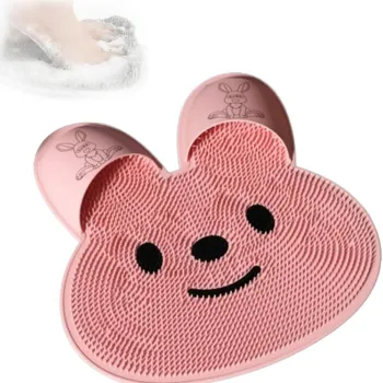 Covoras de baie model iepuras, antiderapant, multifunctional, 45 x45 cm imagine